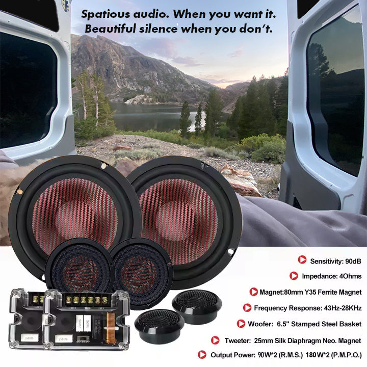 6.5" 3-Way Component Speaker System